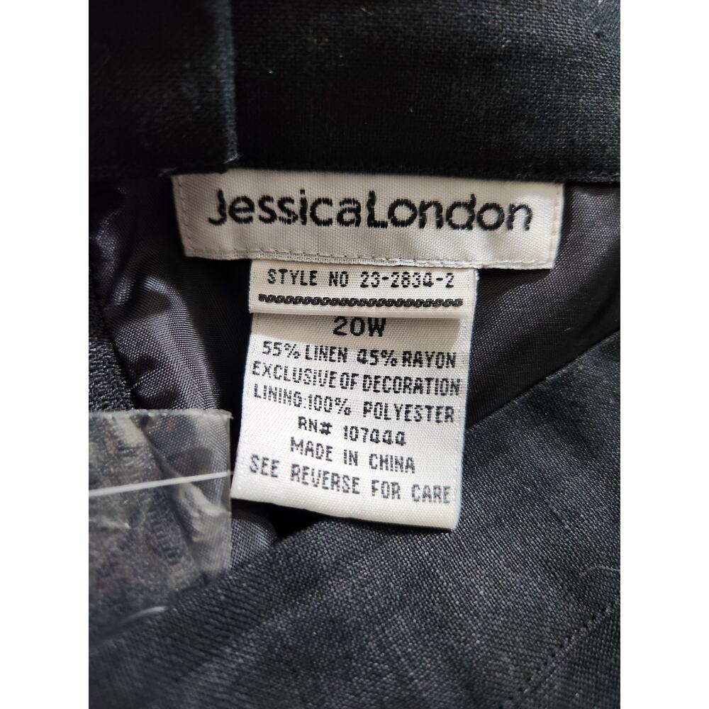 Jessica London Maxi Skirt Linen Blend Slits Floral Embroidery Size 20W NWOT - Picture 10 of 11